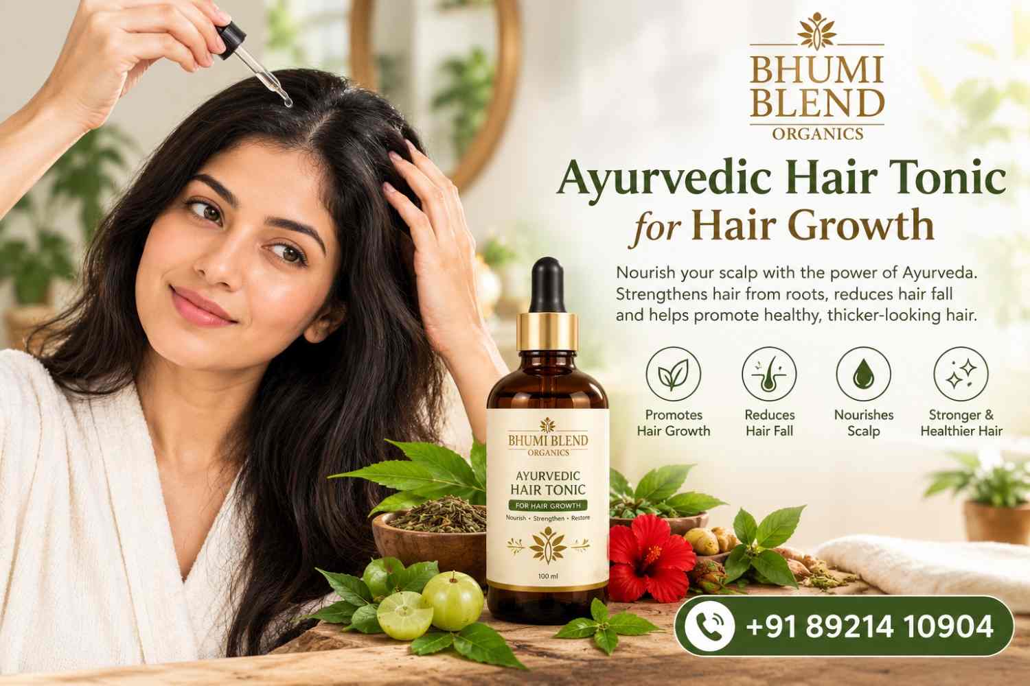 Ayurvedic Hair Tonic for Hair Growth | Natural Hair Care