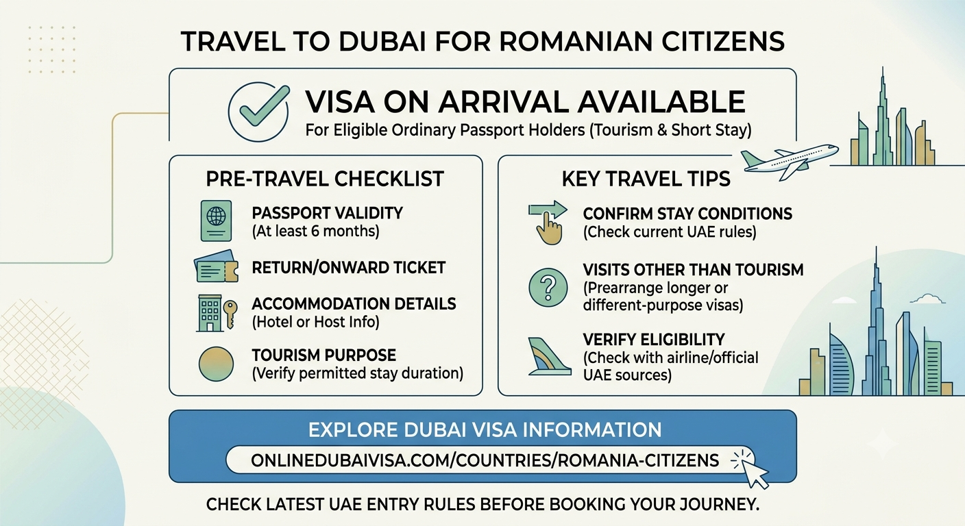  Can Romanian Citizens Travel to Dubai Without a Prearranged Visa?