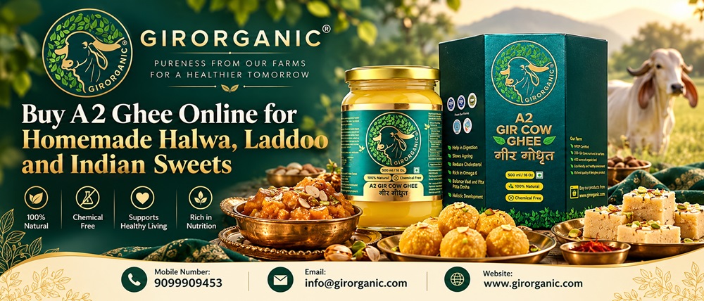  Buy A2 Ghee Online for Homemade Halwa, Laddoo and Indian Sweets