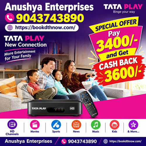  Tata Play HD Connection in Chennai | New DTH Connection Offers | 9043743890