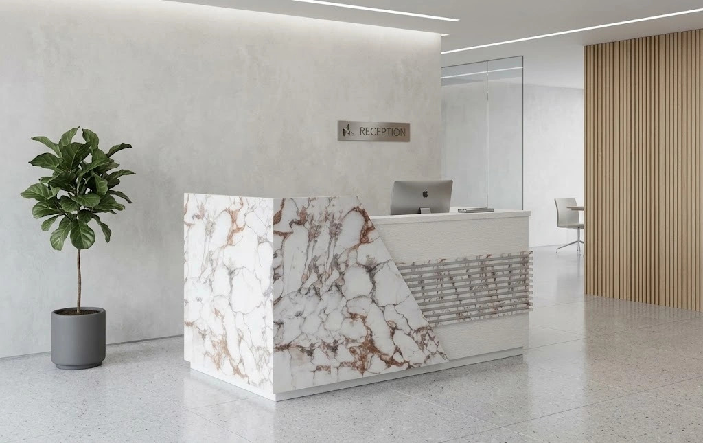  Buy a Modern Marble Reception Desk in Dubai | Ergospace