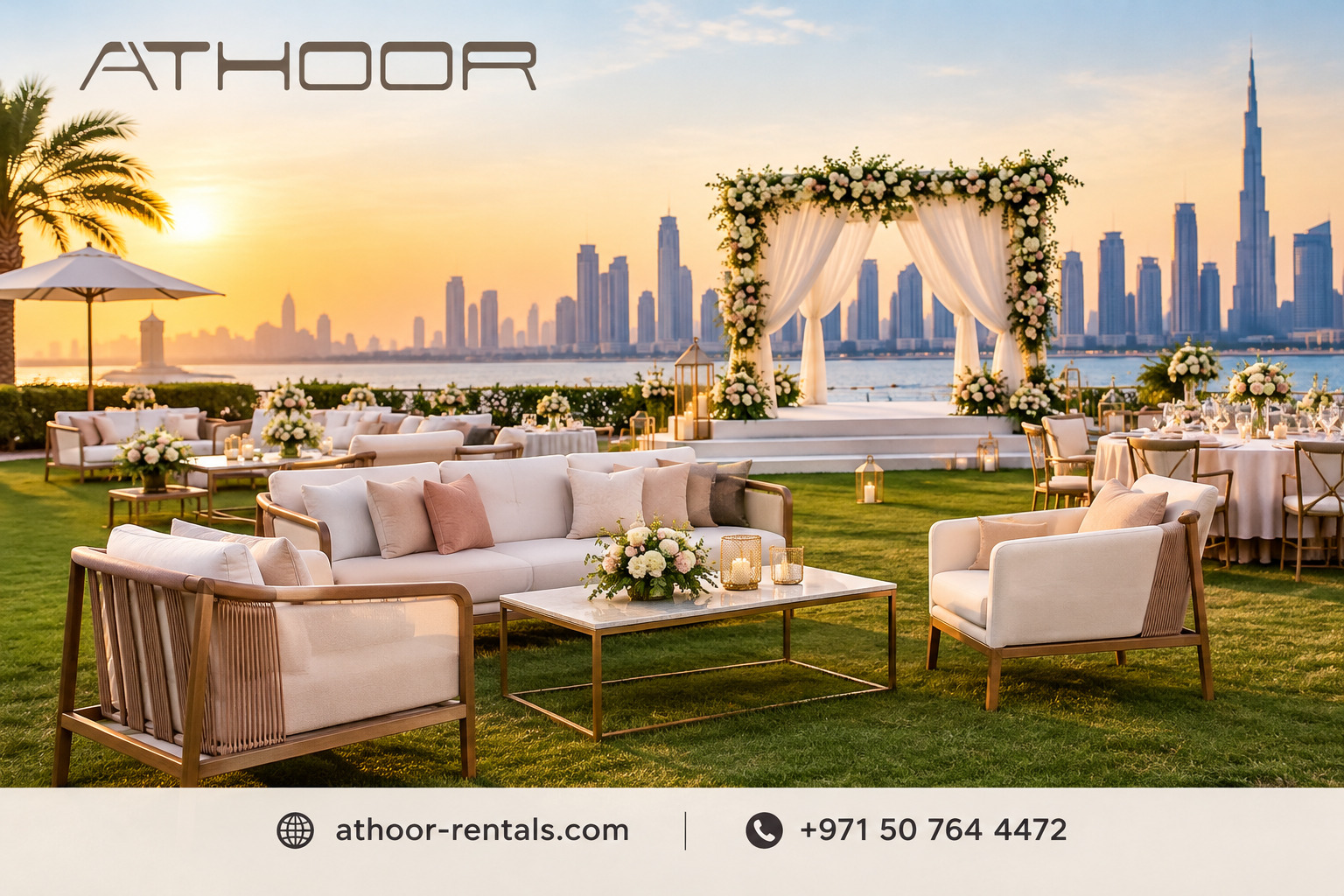  Outdoor Wedding Furniture Rental in Dubai | Athoor Rentals