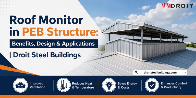  Roof Monitor in PEB Structure: Benefits, Design & Applications | Droit Steel Buildings