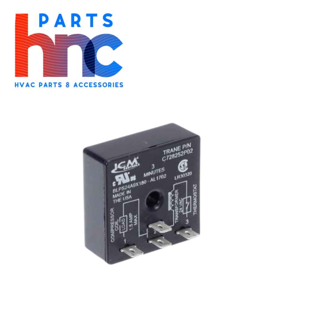  Trane RLY01634 3-Min Time Delay Relay Coil SPST 0.5A 24 VAC