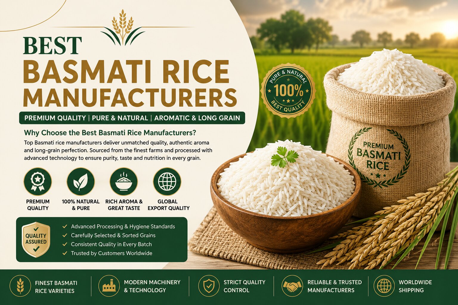  Basmati Rice Manufacturers in India: Quality, Aroma, and Premium Grain Selection
