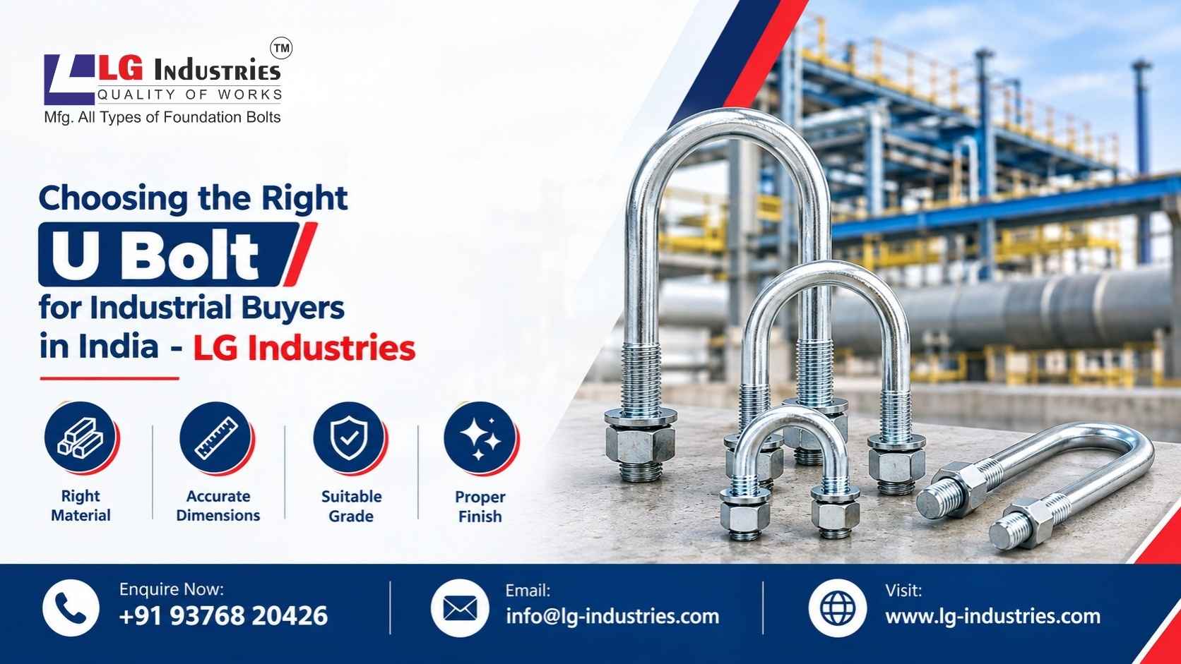  Choosing the Right U Bolt for Industrial Buyers in India - LG Industries