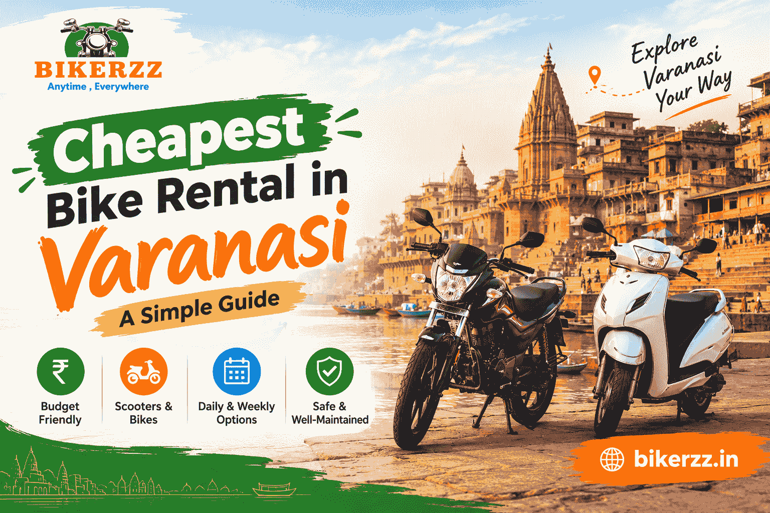 Affordable Bike and Scooty Rental Options in Varanasi