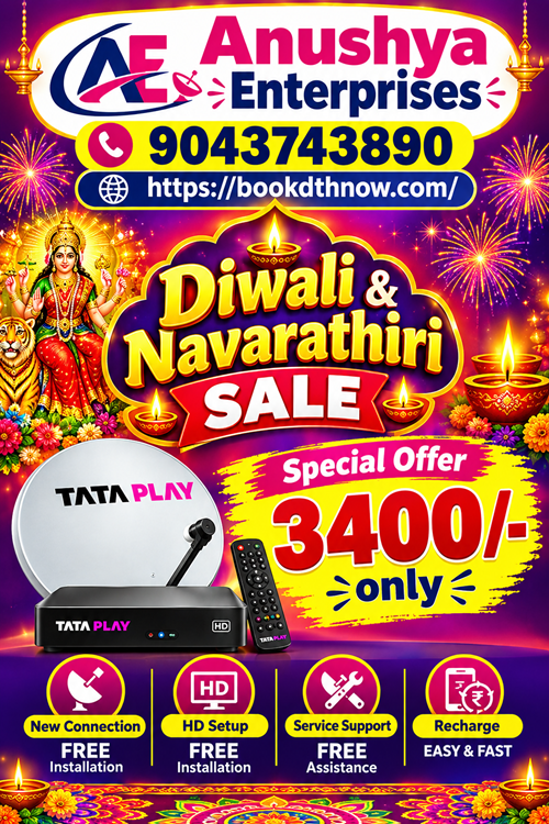  Tata Play HD Connection in Pondicherry | New DTH Connection & Installation – 9043743890