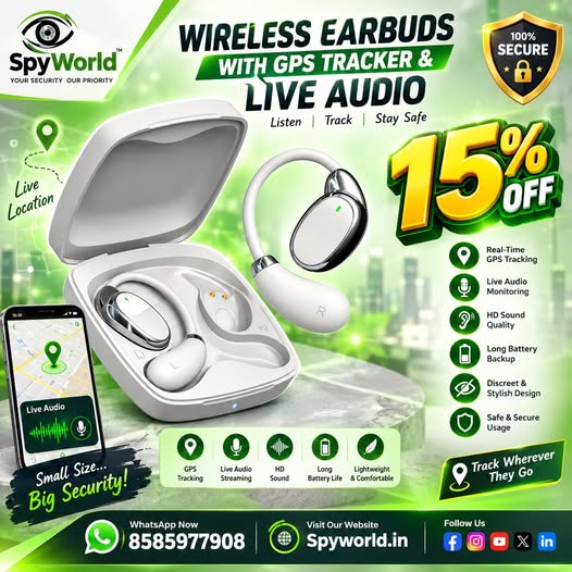  Wireless Earbuds With Gps Tracking By Spyworld