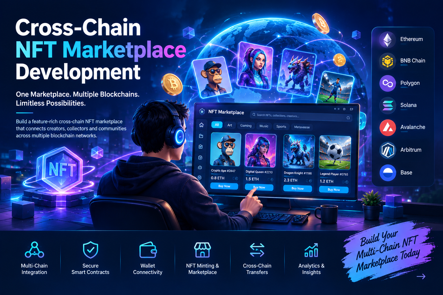 Cross-Chain NFT Marketplace Development Company for Multi-Chain Platforms