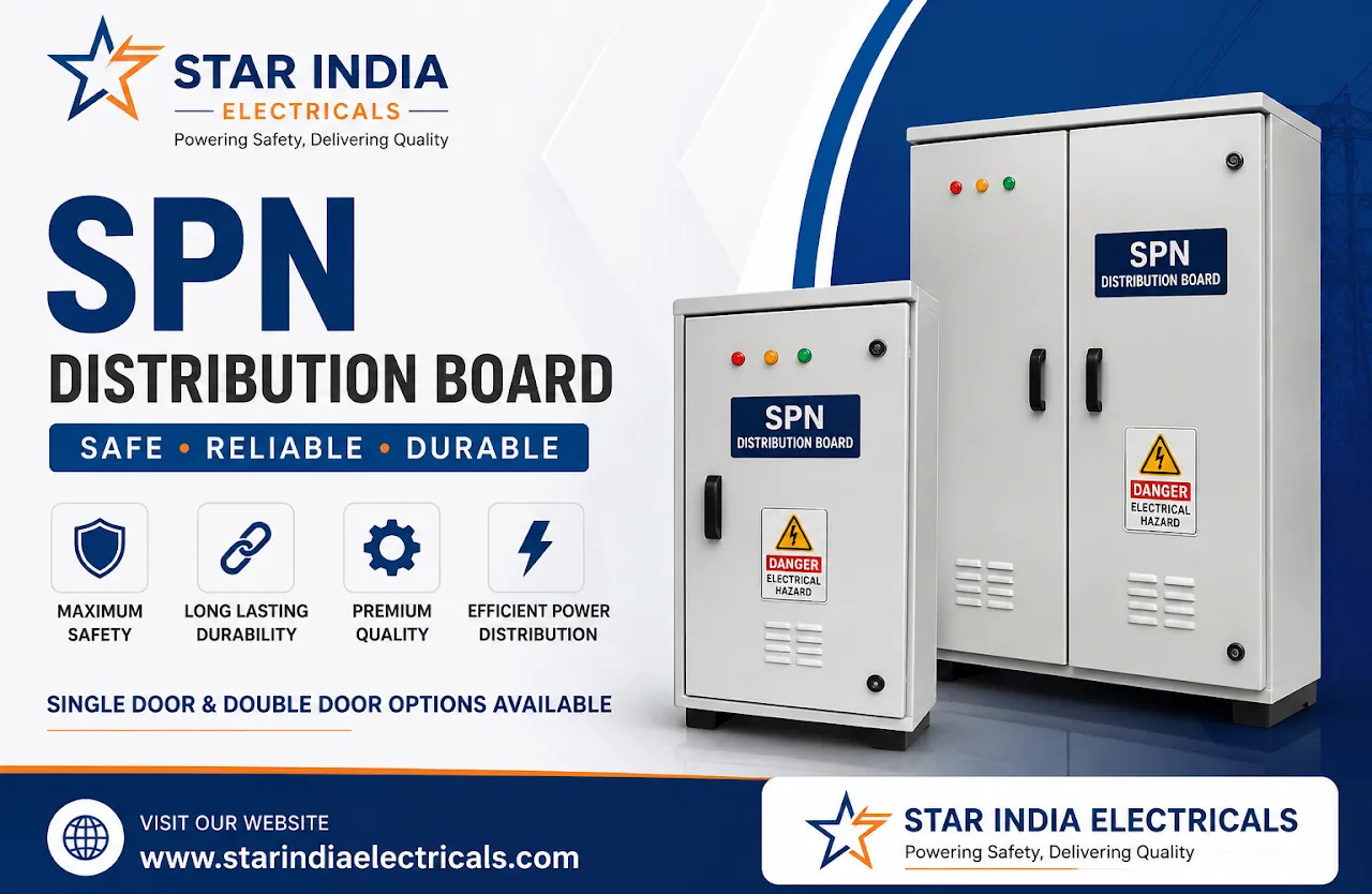  Double Door SPN Distribution Board Manufacturer in India | Star Electrical Industries