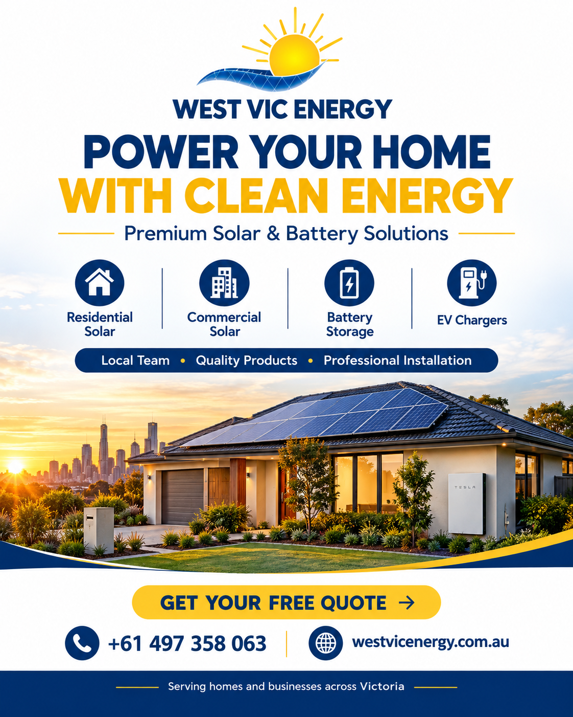  Solar Panels &amp; Battery Storage Melbourne | West Vic Energy