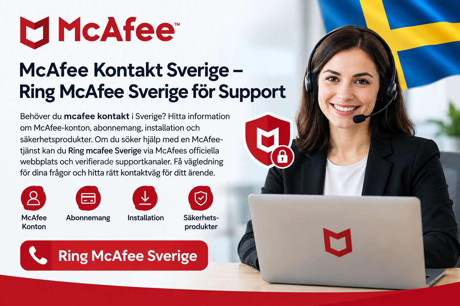  McAfee Sverige Kontakt – Support för Konto, Abonnemang och Säkerhet