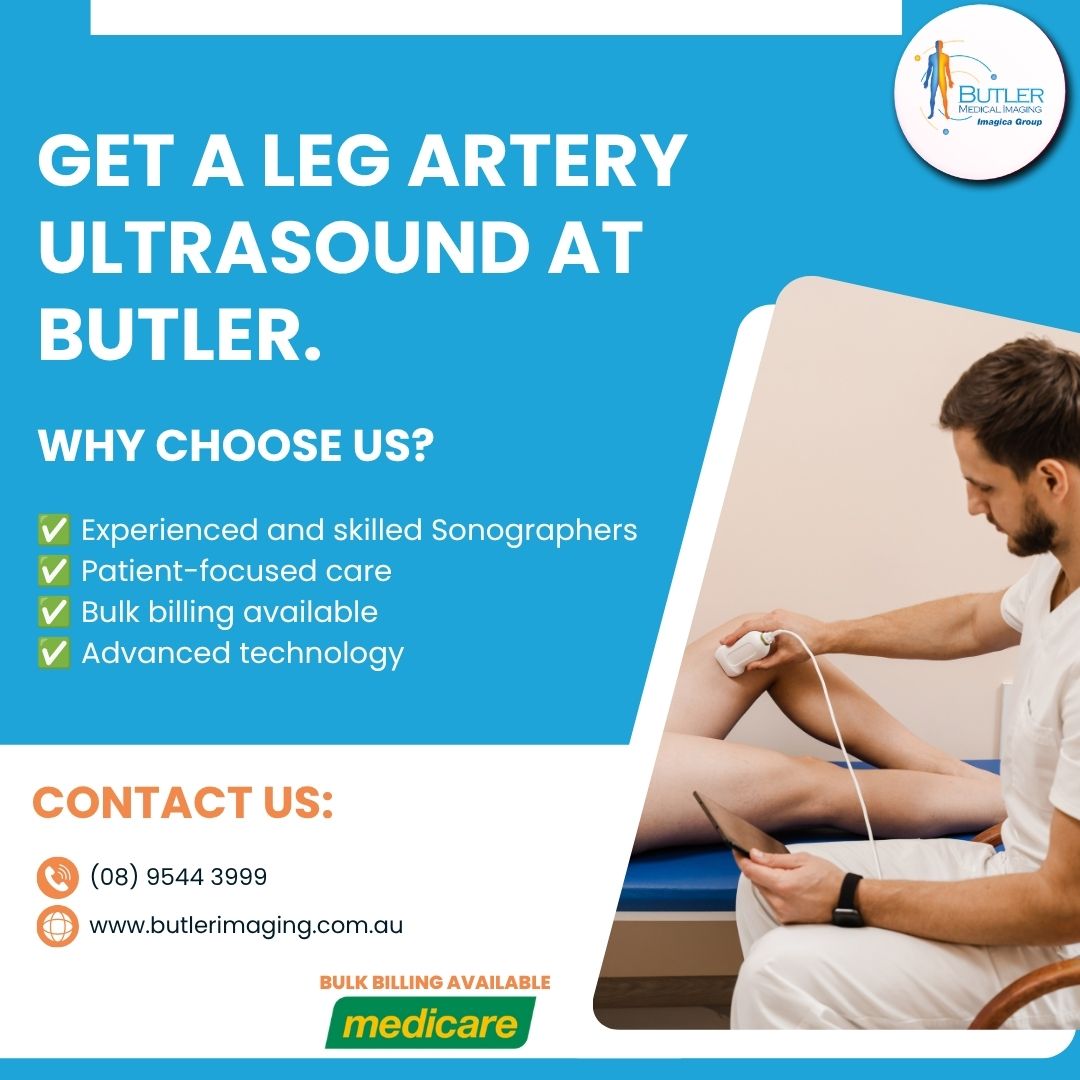  Get a Leg Artery Ultrasound at Butler Medical Imaging! (08) 9544 3999
