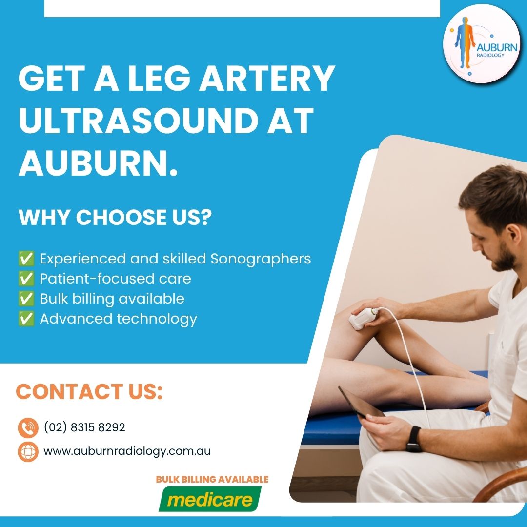 Get a Leg Artery Ultrasound at Auburn Radiology! (02) 8315 8292