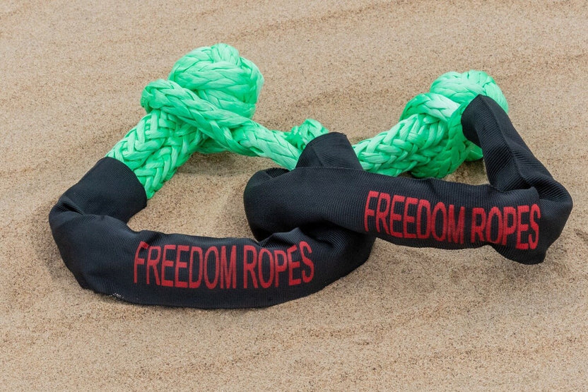  Buy 7/8" Synthetic Soft Shackle for Truck Recovery USA | 130,000 lbs Neon Green | Freedom Ropes
