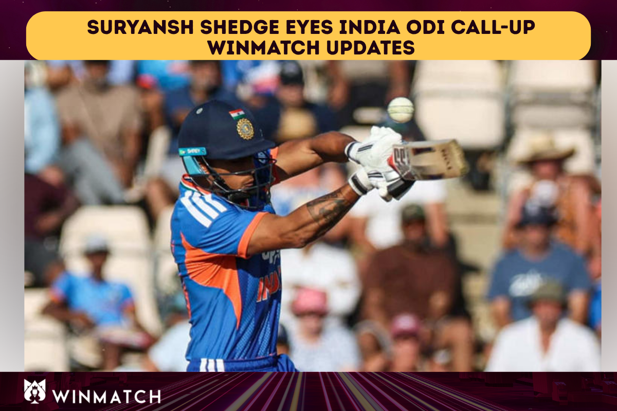  Winmatch: Suryansh Shedge Eyes India ODI Call-Up – Submit, Win & Get Exciting Rewards and Gifts