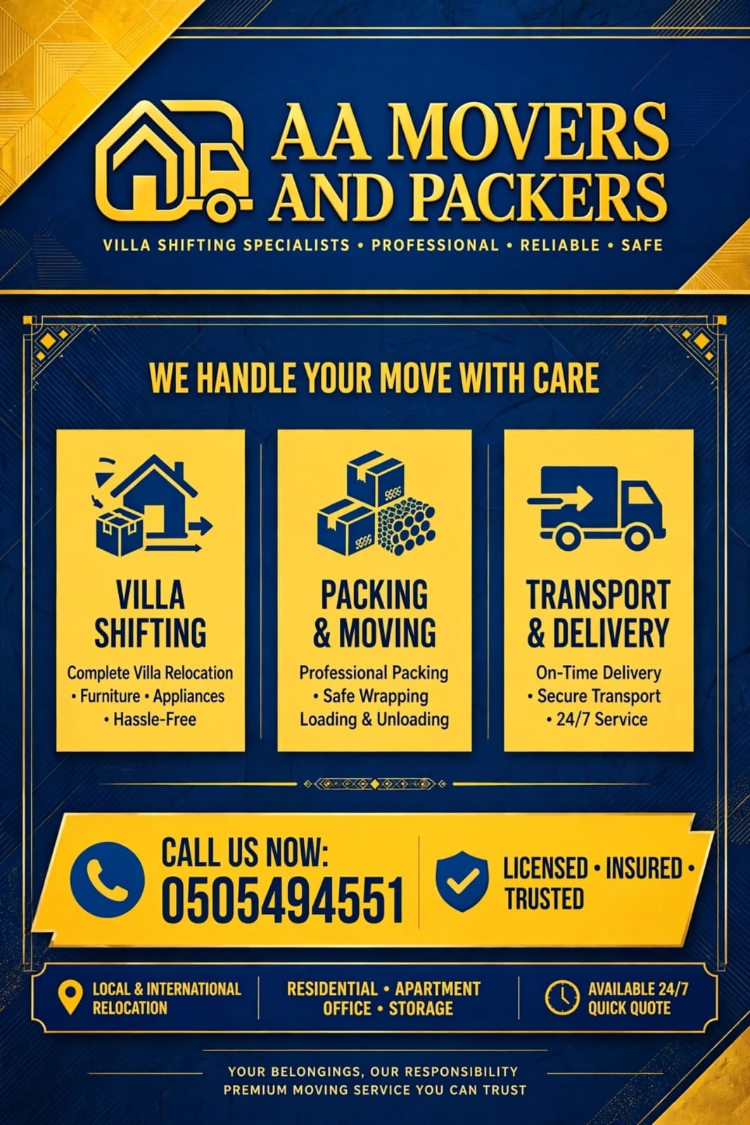  🚚 AA MOVERS & PACKERS DUBAI - Moving Made Easy! 📦
