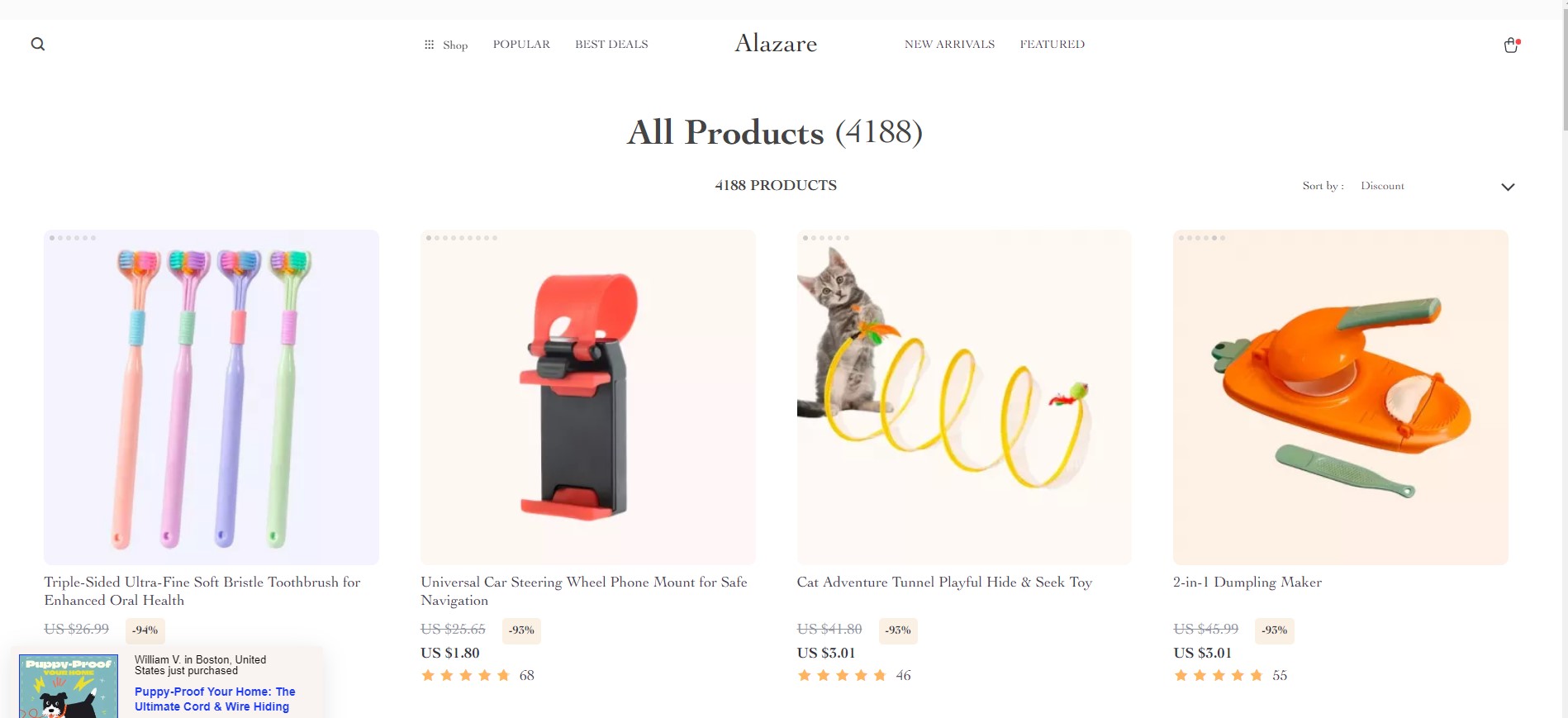 alazare.com get 10% OFF on all products!