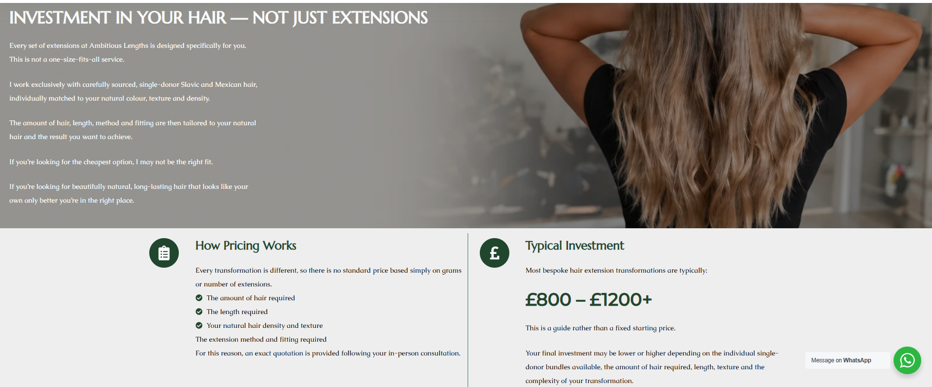  Hair Extensions Types and Prices London | Ambitious Lengths