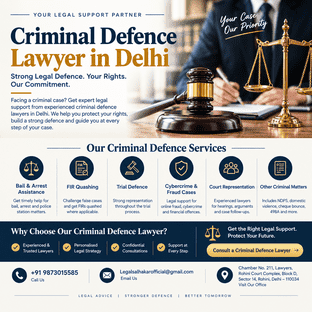  Criminal Defence Lawyer in Delhi | Professional Criminal Legal Assistance