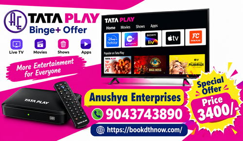  Tata Play HD Connection in Tiruvannamalai | New DTH Connection Offers | 9043743890