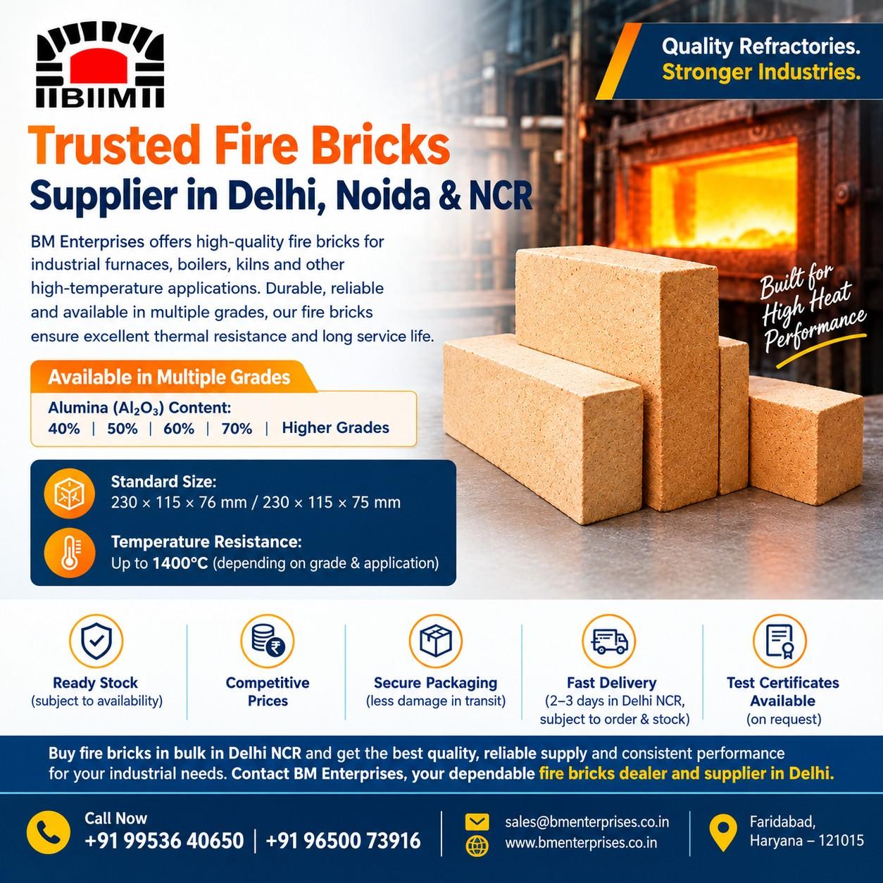  Trusted Fire Bricks Supplier in Delhi, Noida & NCR