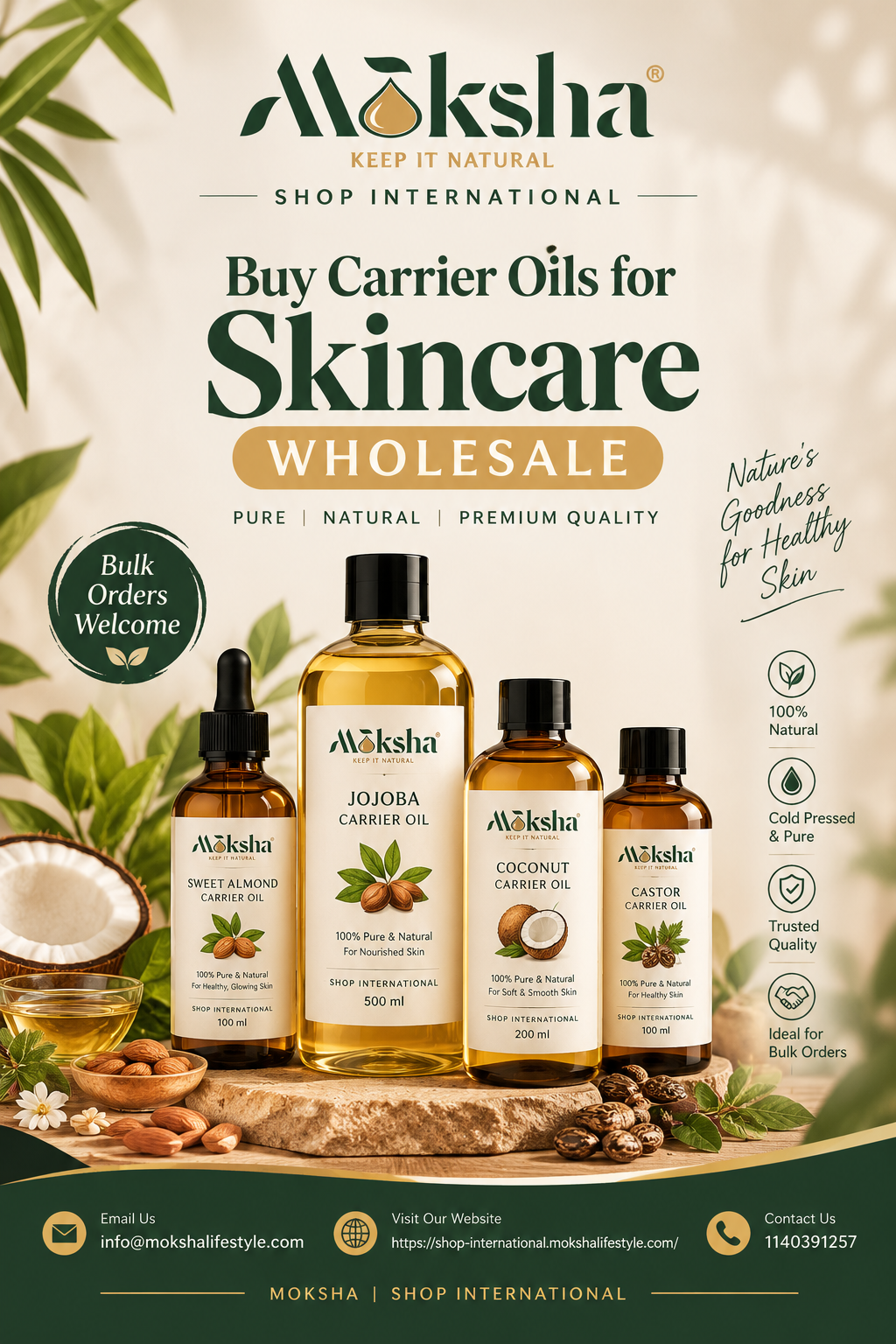  Buy Wholesale Carrier Oils Online for Skincare