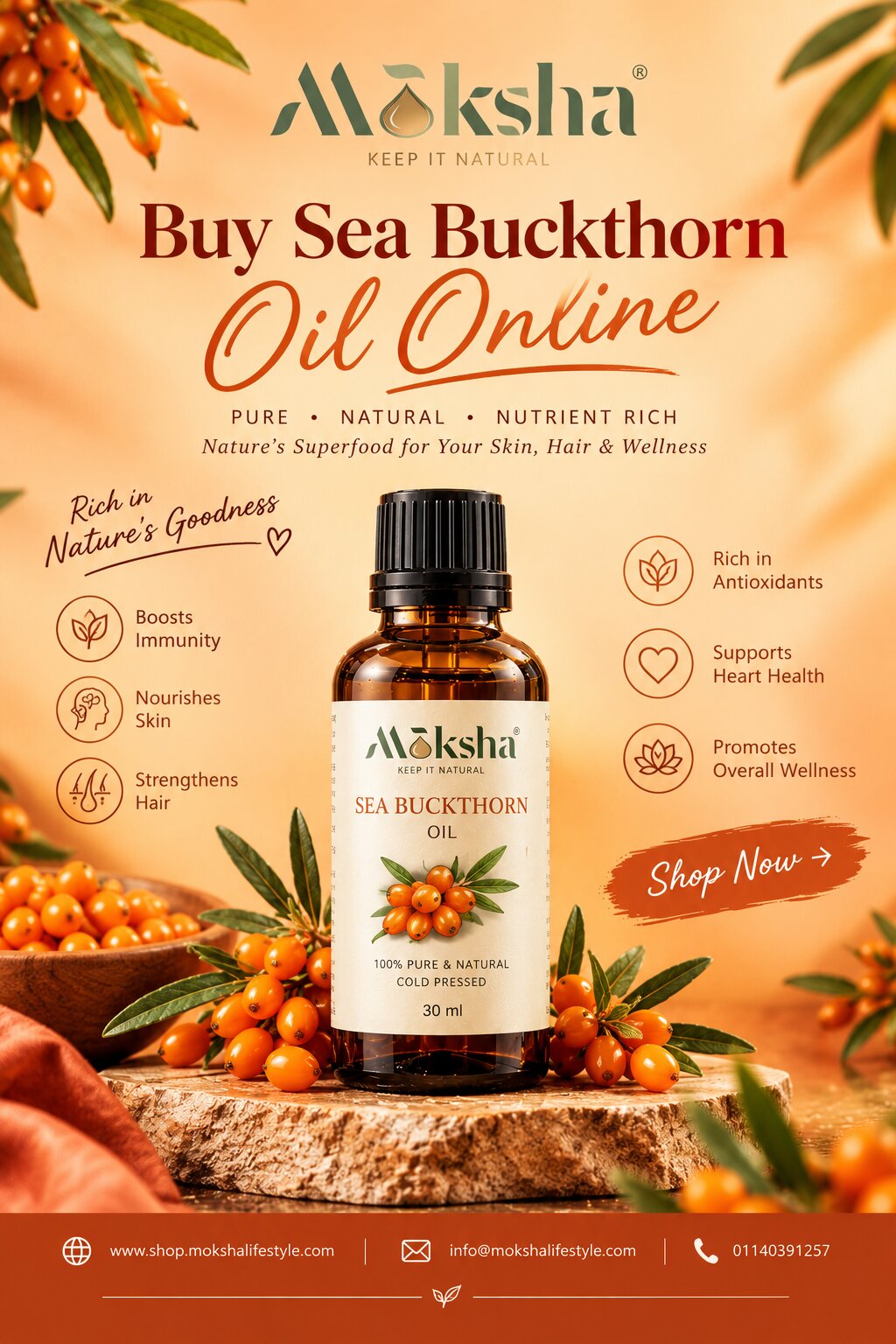  Buy Sea Buckthorn Oil Online | Moksha Lifestyle