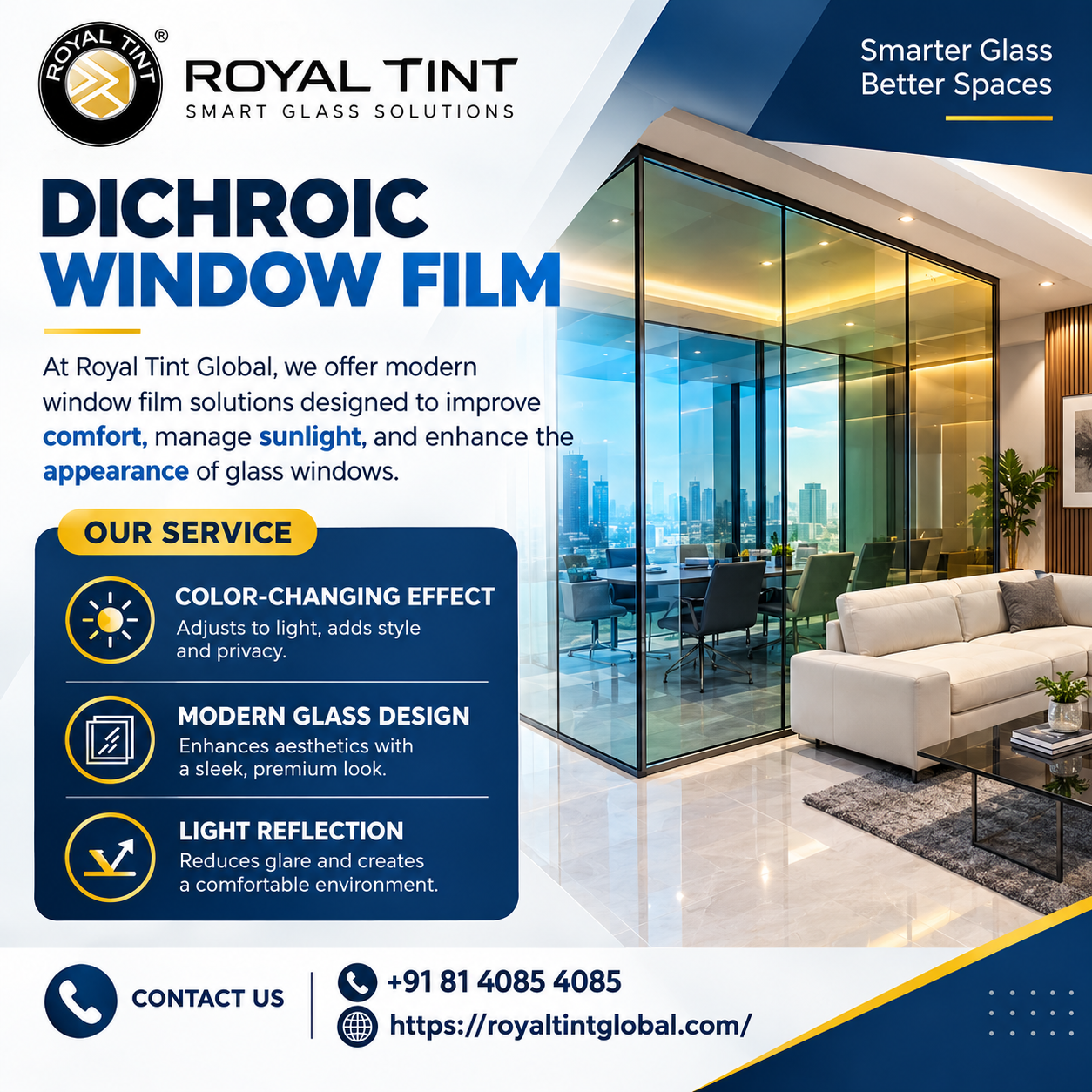  Dichroic Window Film for Modern Glass Designs  Royal Tint Global