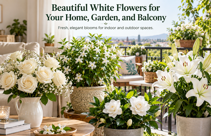  Beautiful White Flowers for Your Home, Garden, and Balcony