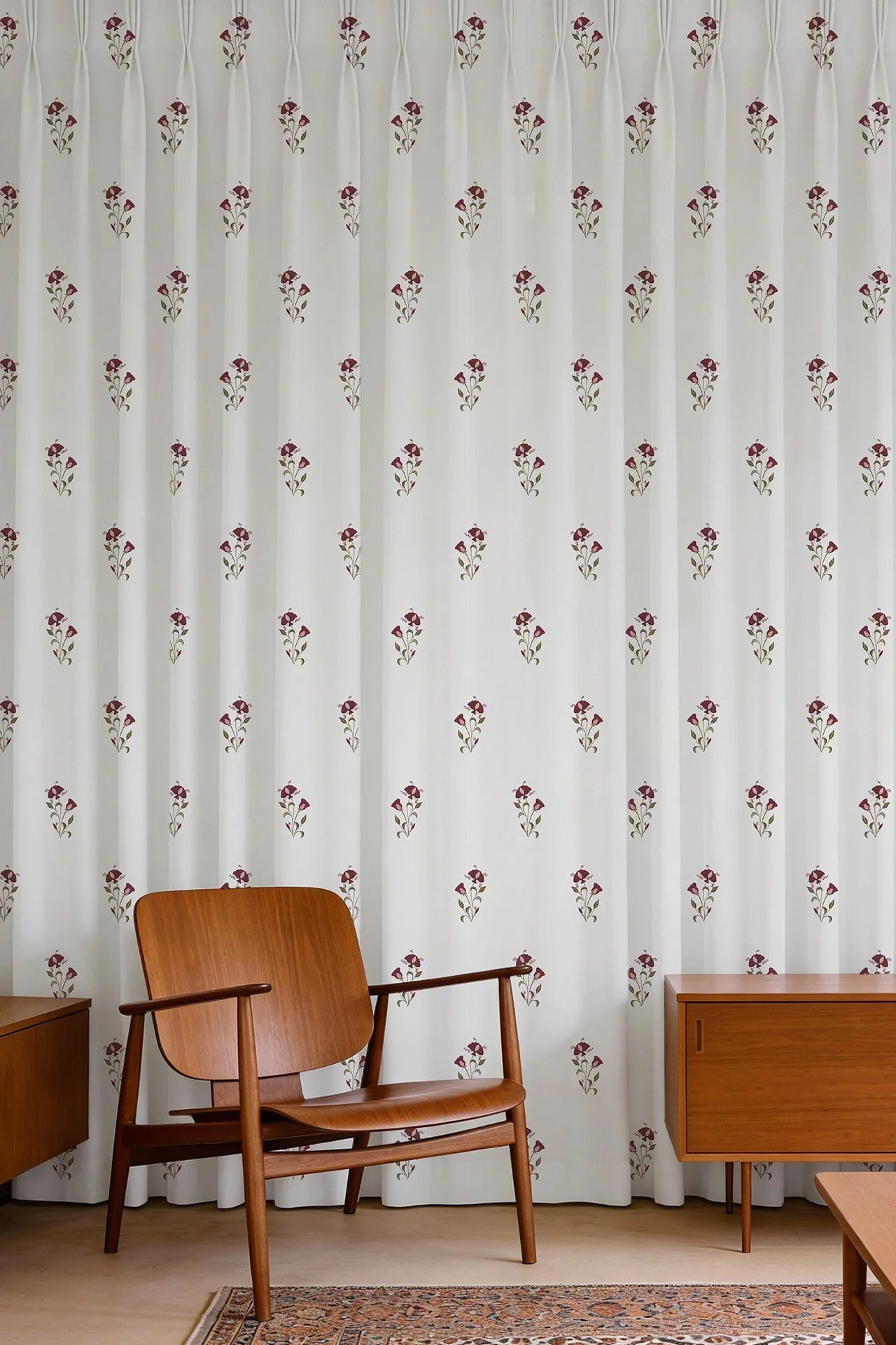  Tulip Parade – Floral Curtain Fabric by the Meter | KalaKaari Haath Global