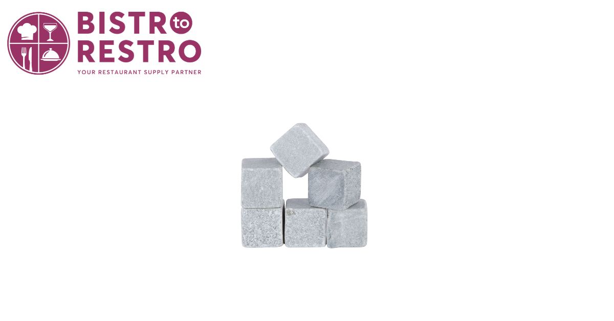  Viski Glacier Rocks Soapstone Cubes Set of 6
