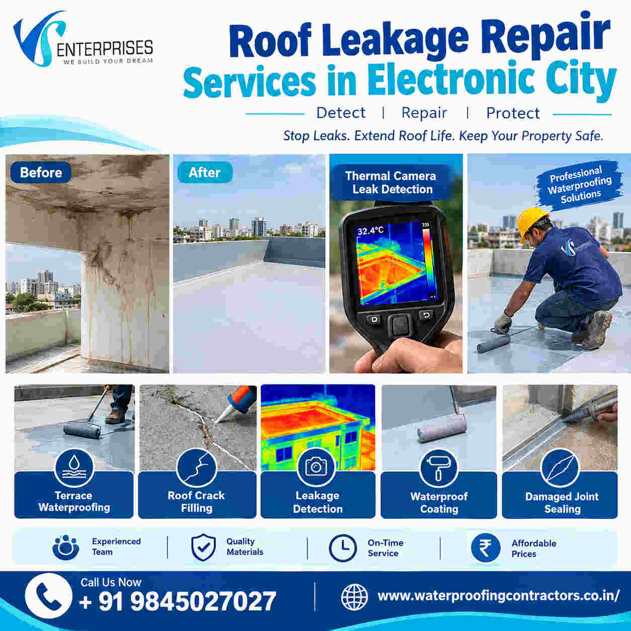  Roof Leakage Repair Services in Electronic City