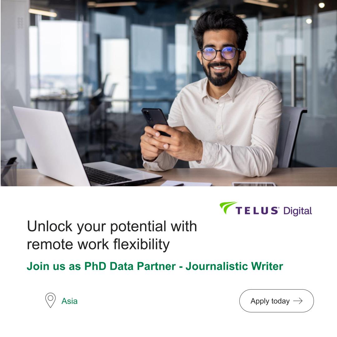  PhD Data Partner - Journalistic Writer - Asia
