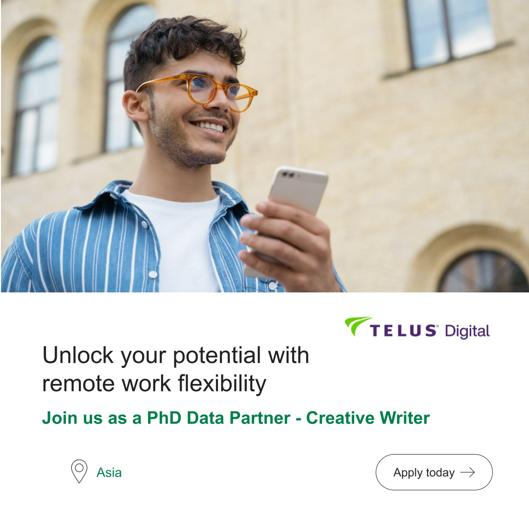  PhD Data Partner - Creative Writer - Asia