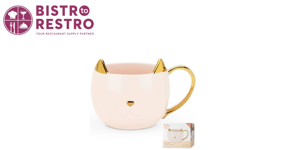  Chloe Pink Cat Mug for Coffee and Tea