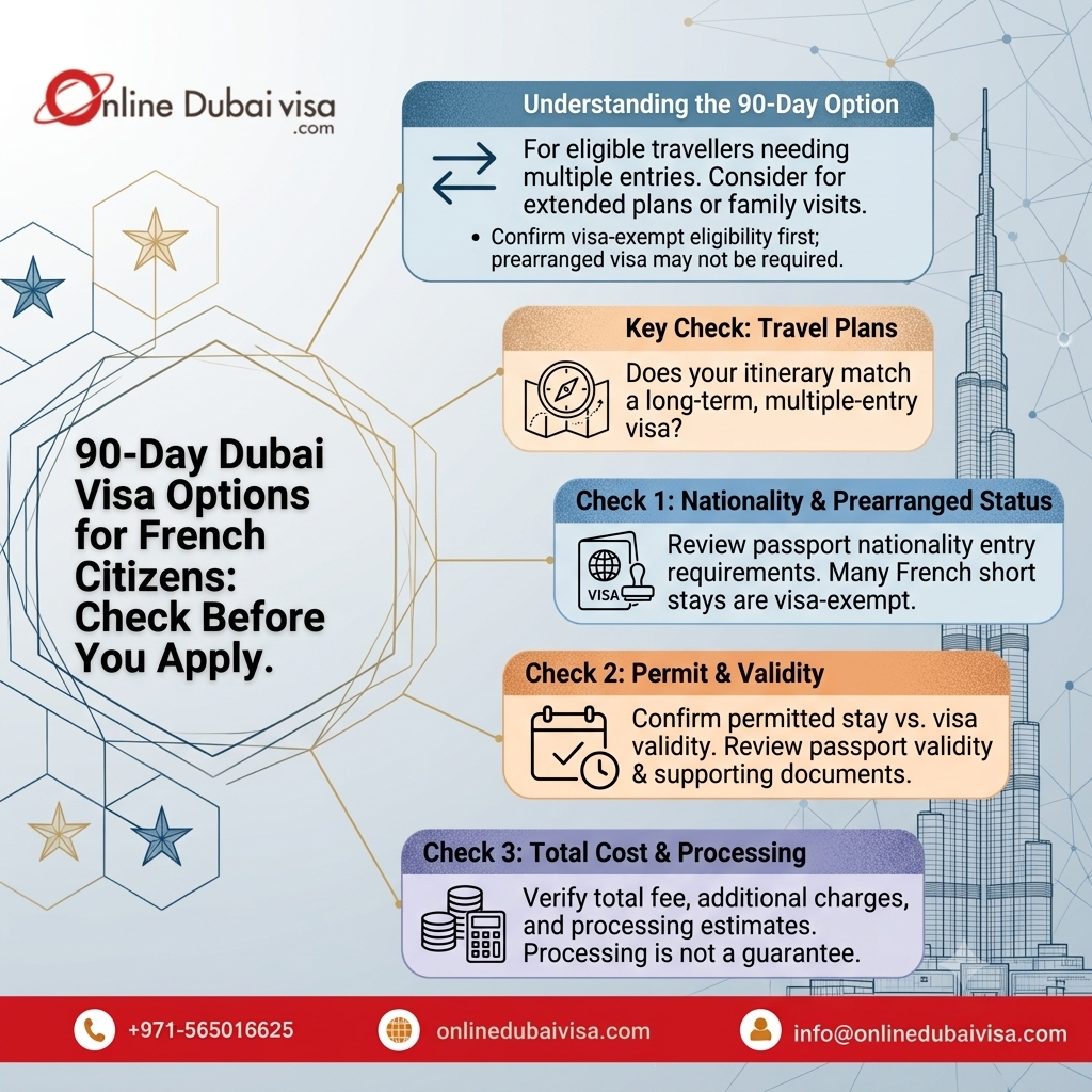  90-Day Dubai Visa Options for French Citizens: What to Check Before Applying
