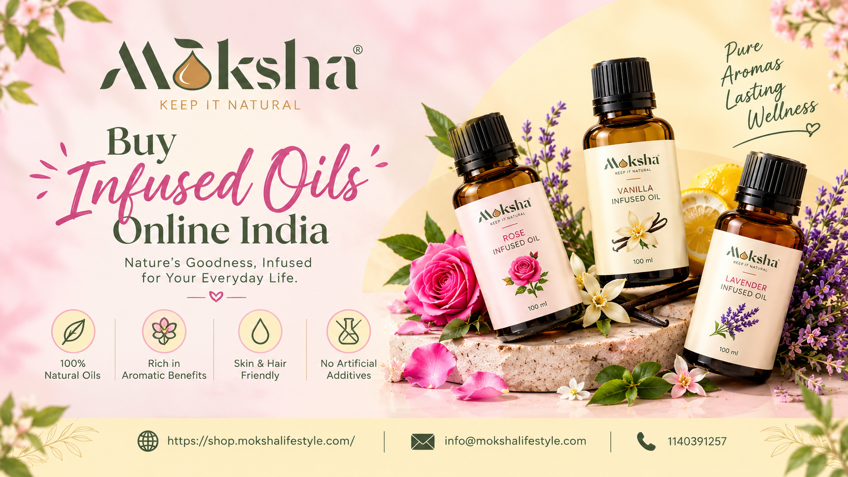  Shop Pure Infused Oils Online in India | Moksha Lifestyle