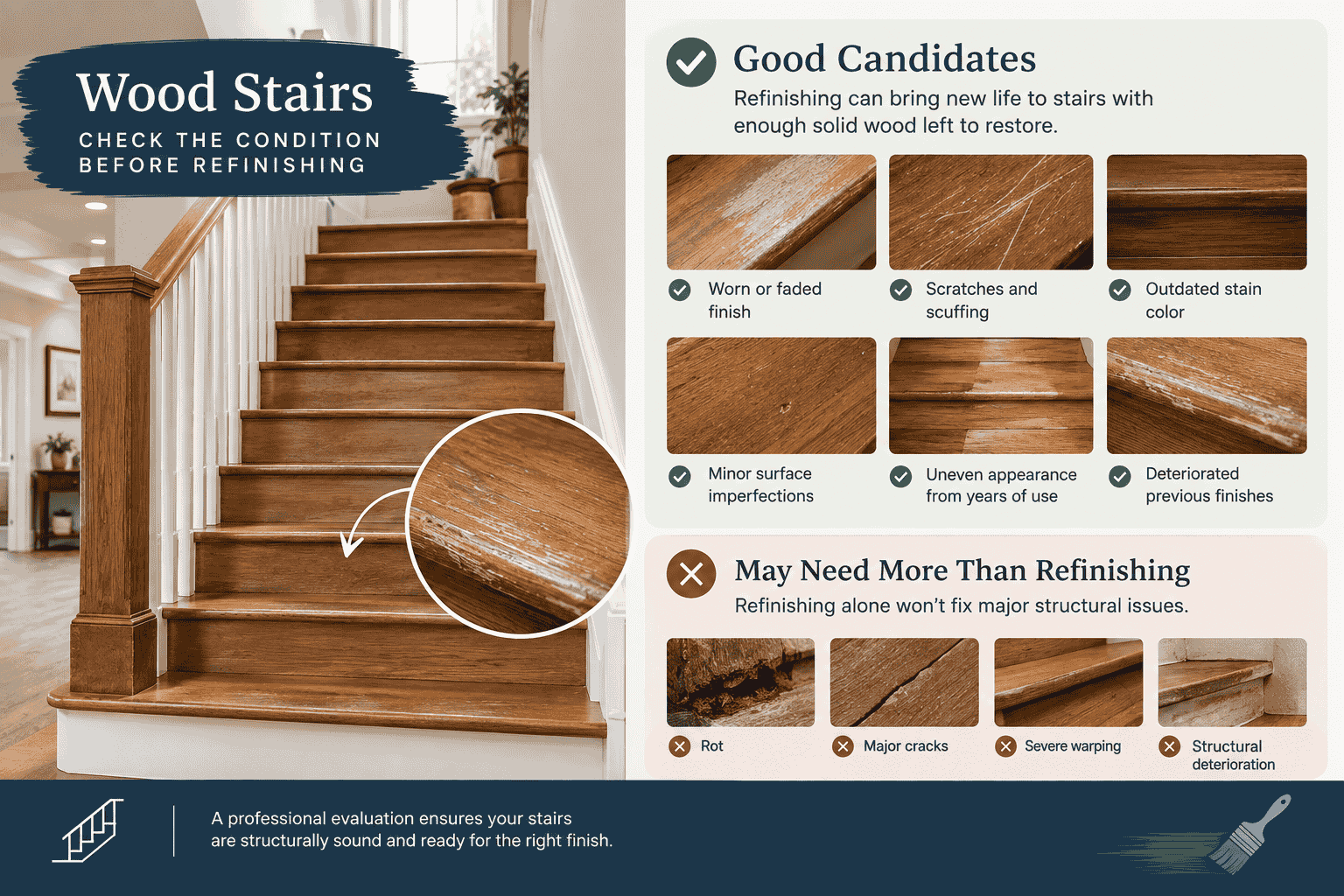  Wood Stair Refinishing Littleton | Venezias Finishing Touch