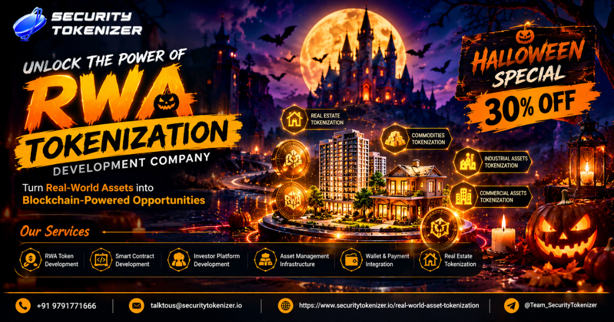  Bring Real-World Assets into the Digital Era with an RWA Tokenization Development Company – Halloween 30% OFF