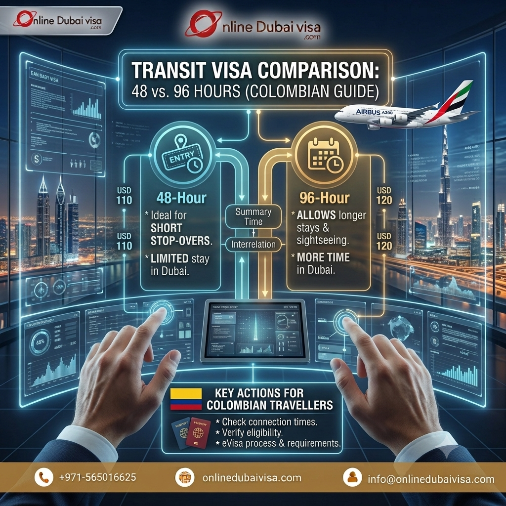  48-Hour vs. 96-Hour Transit Visa: Comparing Costs for Colombian Travellers