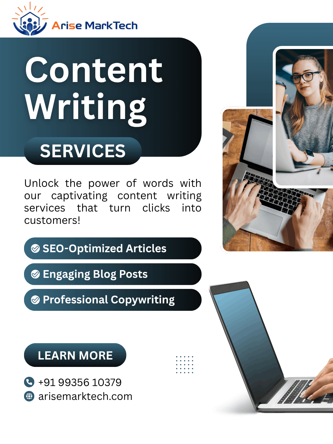  Website Content Writing Services That Convert Visitors | Arise AI Marktech