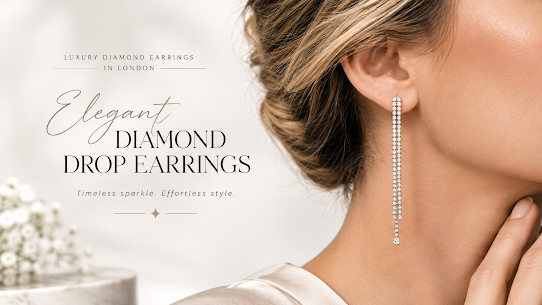  Premium Diamond Falling Drop Earrings for Timeless Style