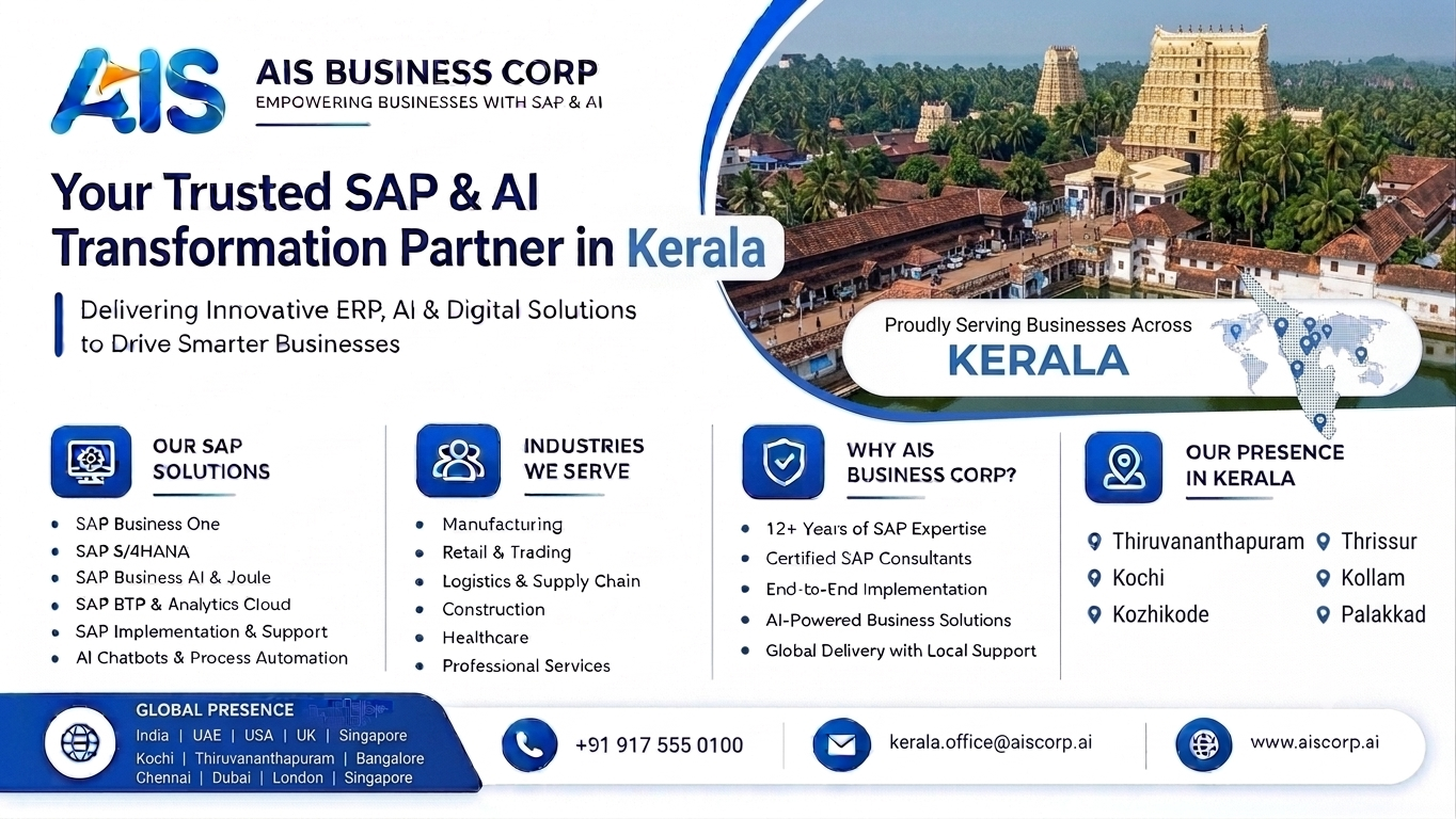  sap business one partners in kerala