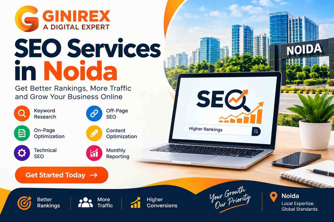  SEO Services in Noida – Ginirex +91 7678285788