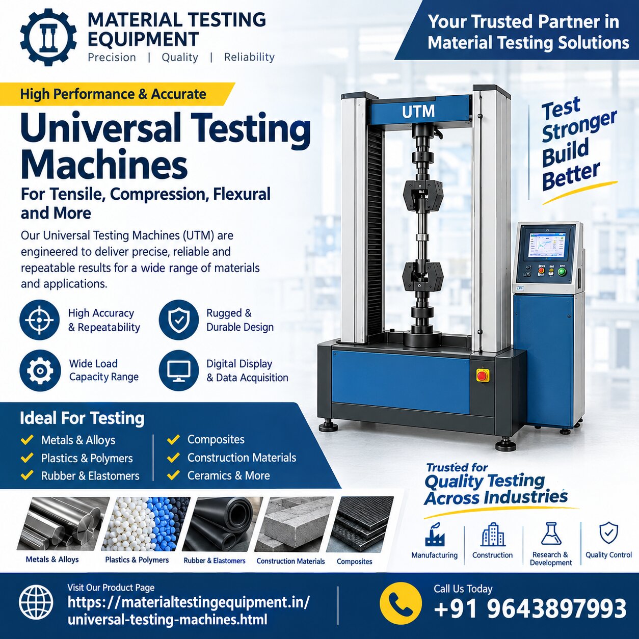 Universal Testing Machine Manufacturer in Delhi