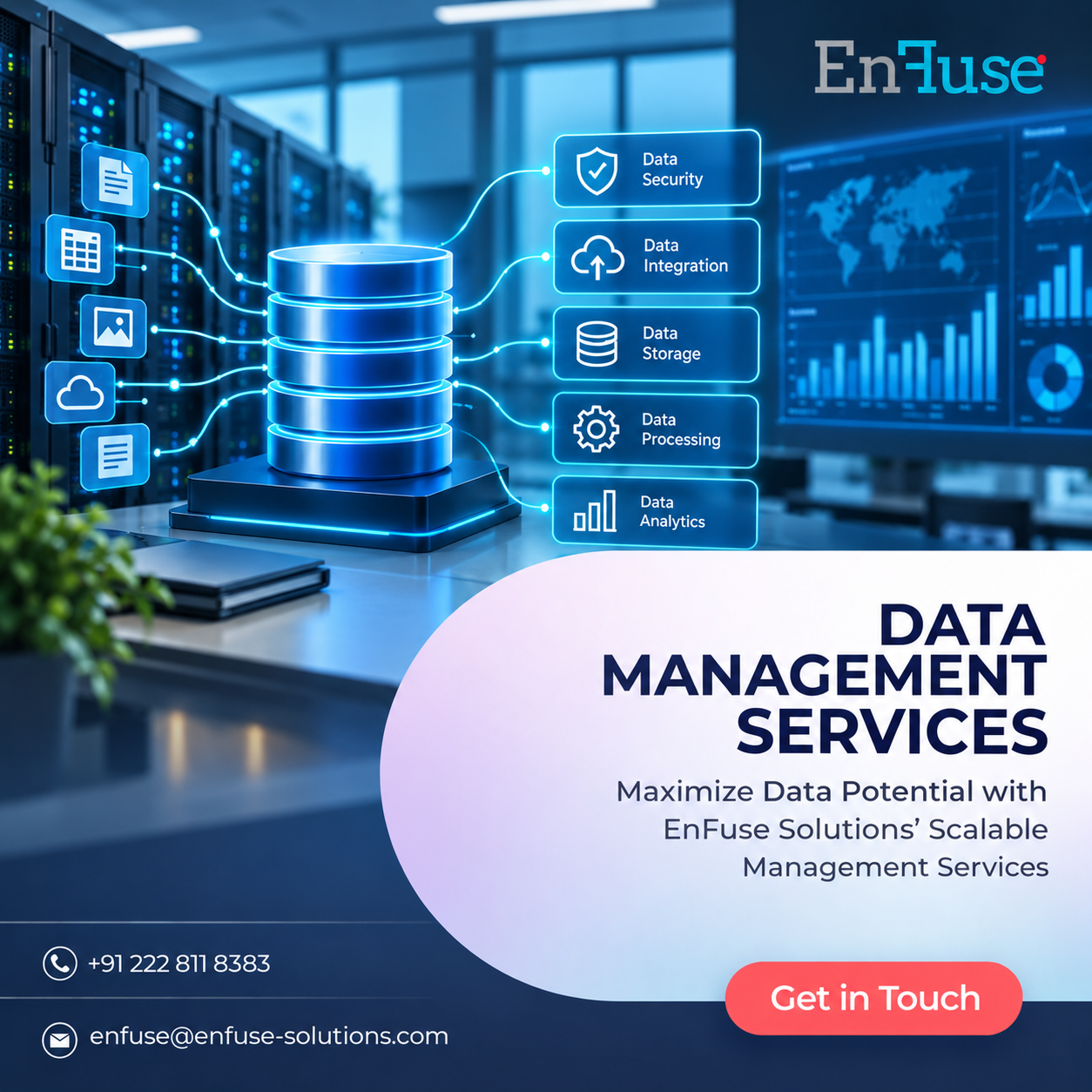  Maximize Data Potential with EnFuse Solutions' Scalable Management Services