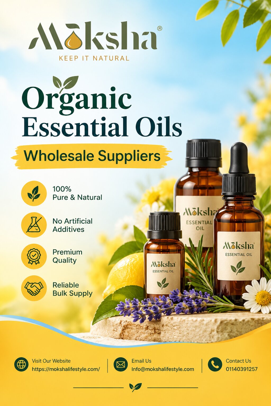  Organic Essential Oils Wholesale Suppliers | Moksha Lifestyle
