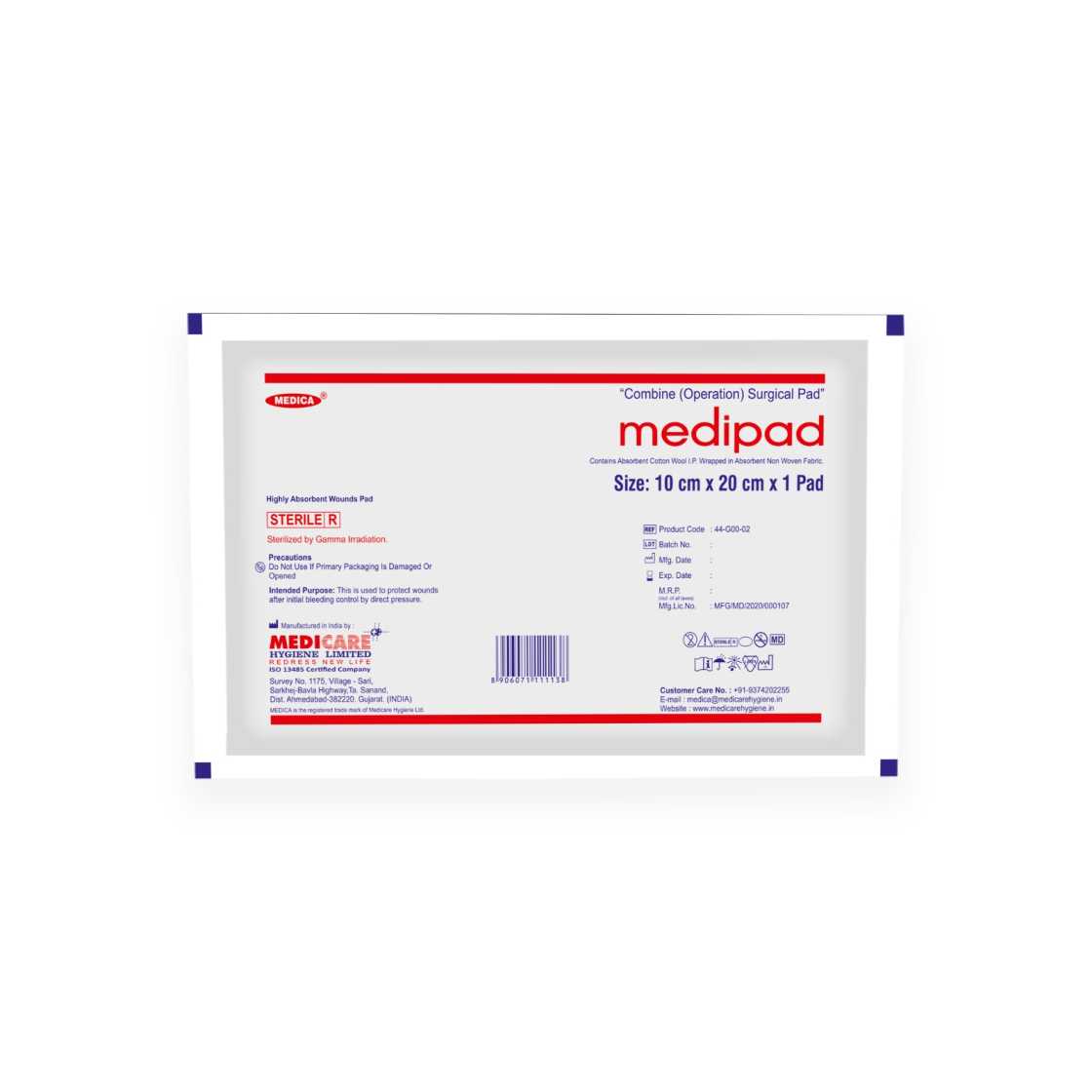  Gamma Sterile Operation Dressing Pad – Private Label & Bulk Export from India
